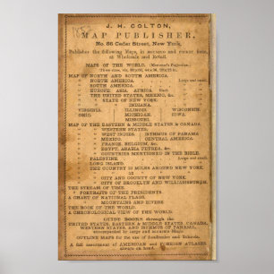 Affiches Nouvelle carte de l'état de l'Illinois