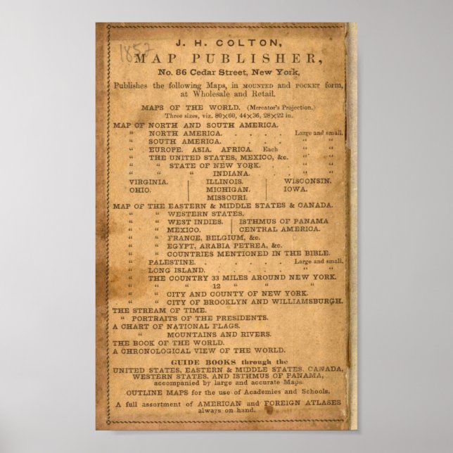 Affiches Nouvelle carte de l'état de l'Illinois (Devant)