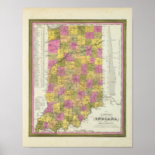 Affiches Nouvelle carte de l'Indiana 2
