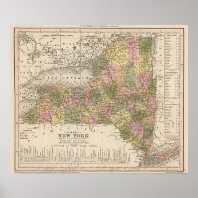 Affiches Nouvelle Carte De New York (Devant)