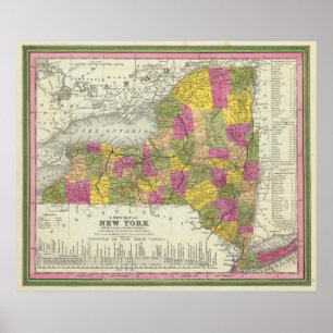 Affiches Nouvelle Carte De New York 2