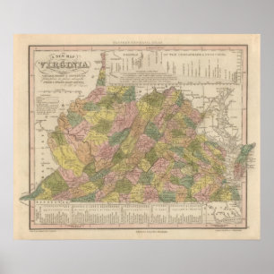 Affiches Nouvelle Carte De Virginie