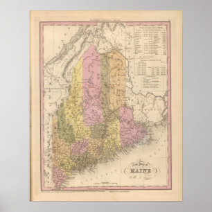 Affiches Nouvelle carte du Maine
