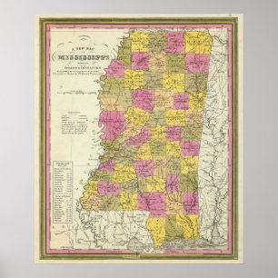 Affiches Nouvelle carte du Mississippi