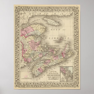 Affiches Nouvelle-Écosse, Nouveau-Brunswick, Pr Edward's Id