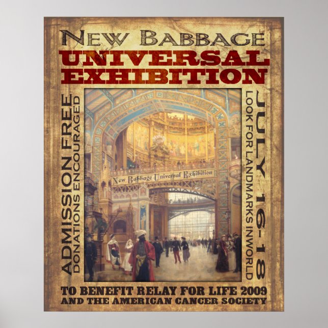 Affiches Nouvelle exposition universelle Babbage (Devant)