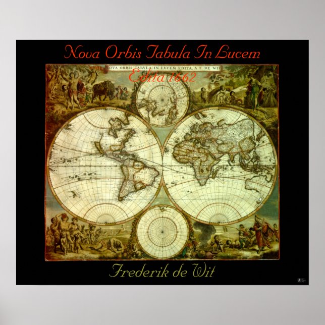 AFFICHES NOVA ORBIS TABULA IN LUCEM EDITA 1662 (Devant)