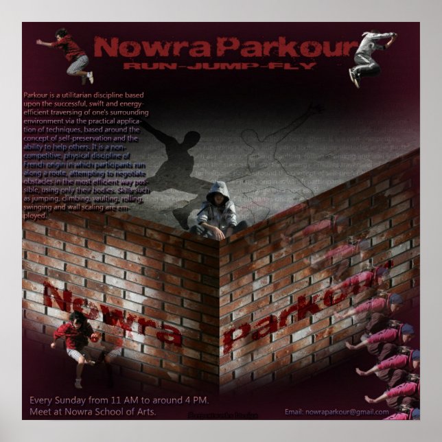 Affiches Nowra Parkour (Devant)