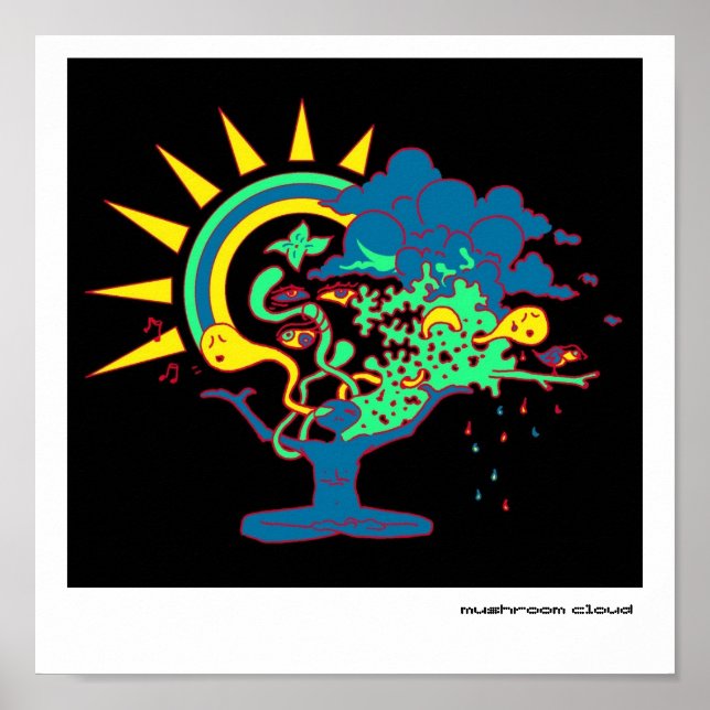 Affiches nuage de champignons (Devant)