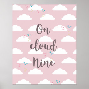 Affiches Nuage Neuf Cloud Typographie