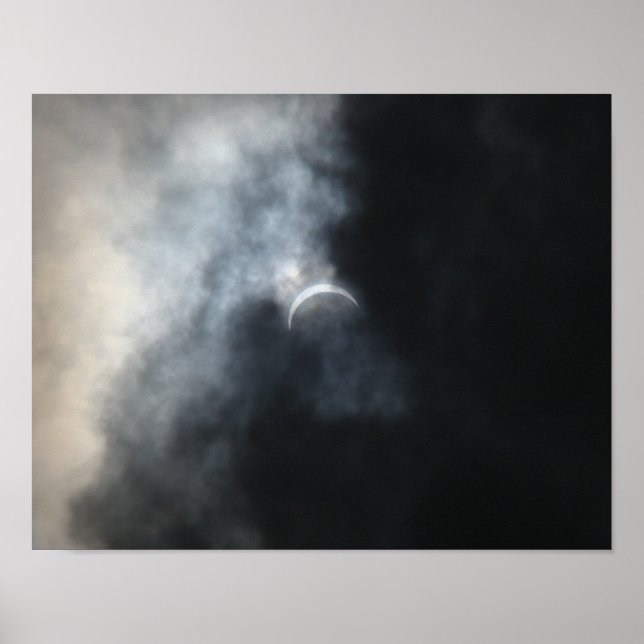 Affiches Nuages de tempête d'éclipse effrayants 2017 (Devant)