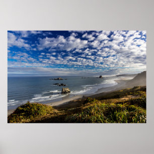 Affiches Nuages matinaux et brouillard à la plage