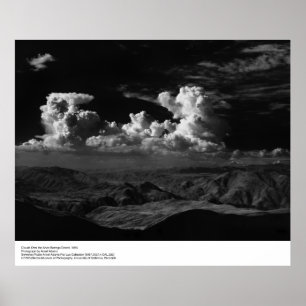 Affiches Nuages sur le désert, 1965, par Ansel Adams