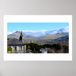Affiches Nuages sur les montagnes Snowdoniennes