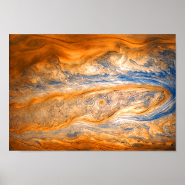 Affiches Nuages tourbillonnants de Jupiter (Devant)