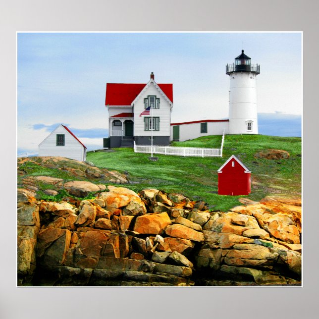 Affiches Nubble Lighthouse York Maine (Devant)