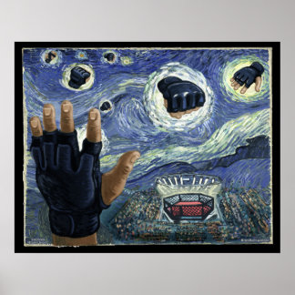 Affiches Nuit de combat MIXED MARTIAL ART étoilée