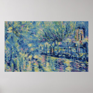 AFFICHES NUIT DE PLUIE DE LA RUE PRINCIPALE