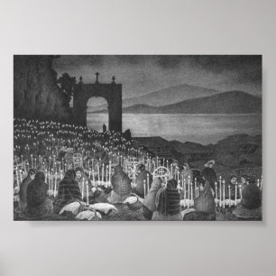 Affiches Nuit des morts. Janitzio, Mexique. Vers 1958