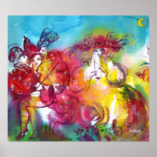 Affiches NUIT DU CARNAVAL / Mascarade vénitienne, Musique d