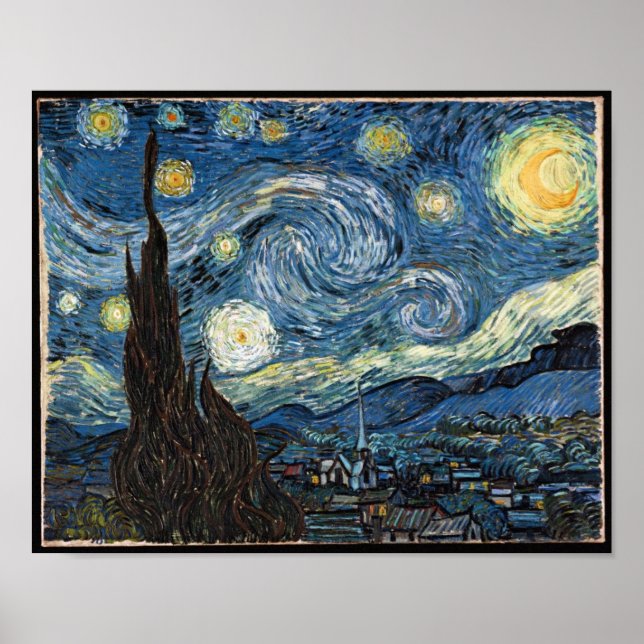 Affiches Nuit étoilée par Vincent Van Gogh (Devant)
