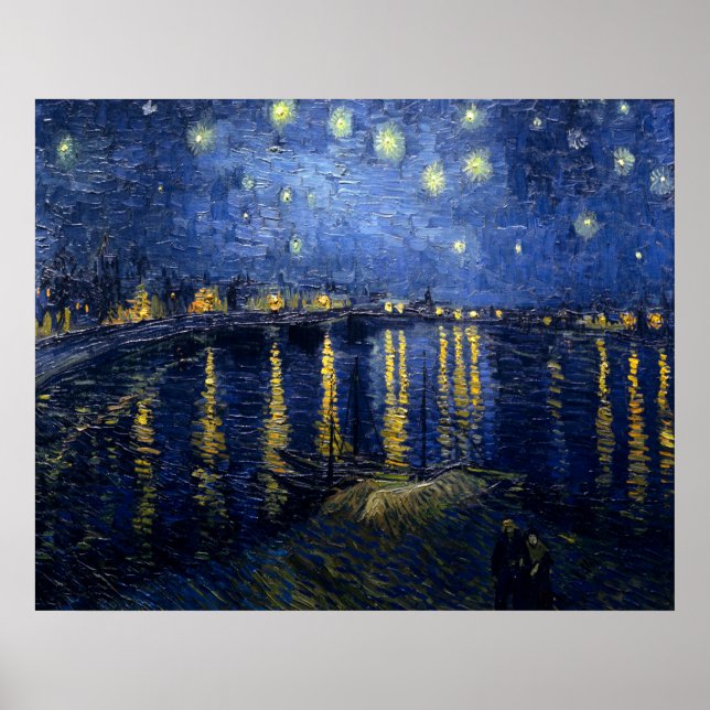 Affiches Nuit étoilée sur le Rhône (Devant)