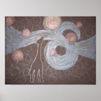 Affiches Nuit Giraffey