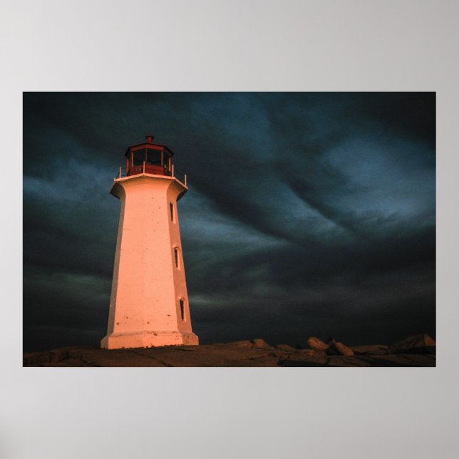 Affiches Nuit mystérieuse à Peggy's Cove, Nouvelle-Écosse,  (Devant)