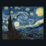 Affiches Nuit Van Gogh Starry<br><div class="desc">Vincent Van Gogh Starry Night masterpiece,  vintage artwork on modern day products from Zazilicious</div>