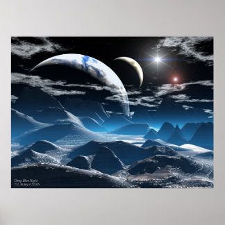 Affiches Nuits Bleues Profondes