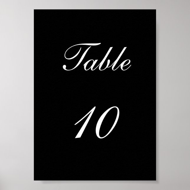 Affiches Numéro de table (Devant)