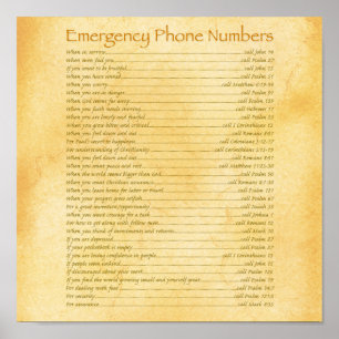 Affiches Numéro de téléphone d'urgence