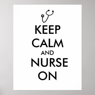 Affiches Nurse Poison Stéthoscope Keep Calm and Nurse On