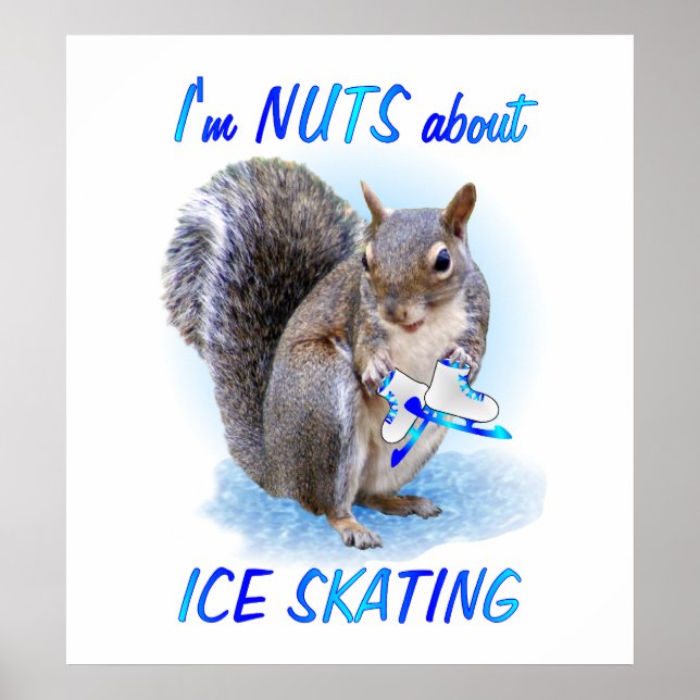 Affiches Nut de patinage sur glace (Devant)