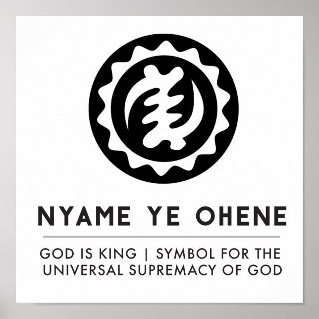 Affiches Nyame Ye Ohene | Dieu est le symbole du roi (Devant)