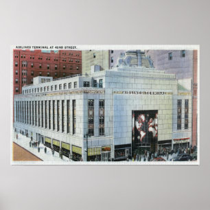 Affiches NYC, New York42nd Street View of Terminals