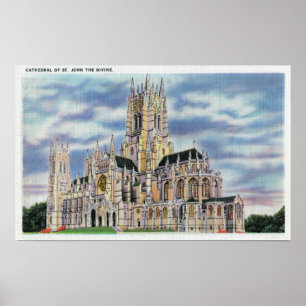 Affiches NYC, nouveau YorkCathedral de St John le divin