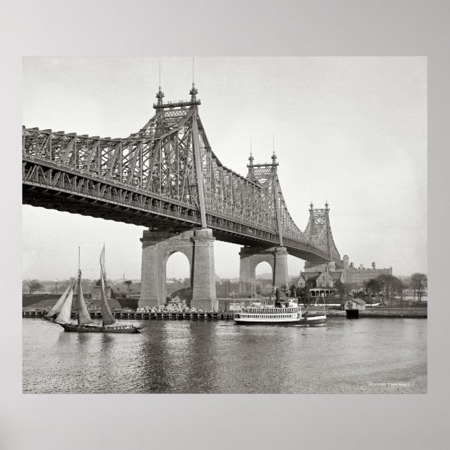 Affiches NYC Queensboro Bridge Photographie (Devant)