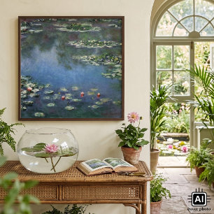 Affiches Nymphéas par Claude Monet, Fleurs Vintage