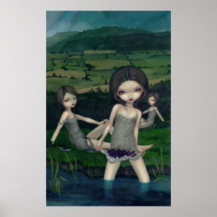 Affiches Nymphes rassemblant la copie d'art de baies