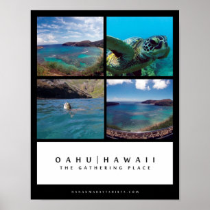 Affiches Oahu Hawaï - le lieu de rassemblement