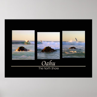 Affiches Oahu - La Côte Nord - Surf