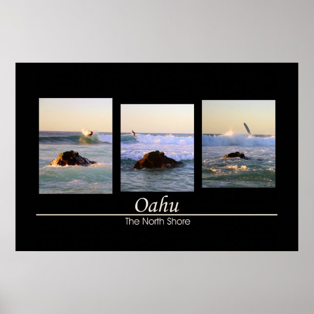 Affiches Oahu - La Côte Nord - Surf (Devant)