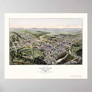 Affiches Oakland, carte panoramique de DM - 1906