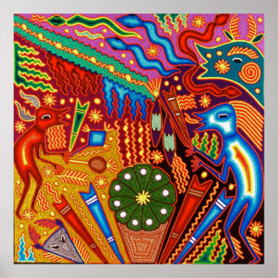 Affiches Oaxaca Mexico Mexican Mayan Tribal Art boho Travel