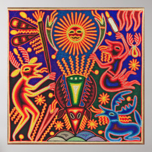 Affiches Oaxaca Mexico Mexican Mayan Tribal Art boho Travel