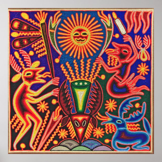 Affiches Oaxaca Mexico Mexican Mayan Tribal Art boho Travel (Devant)