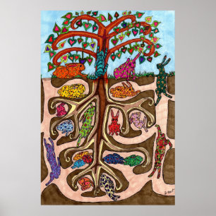 Affiches Oaxacan Bunny Tree of Life