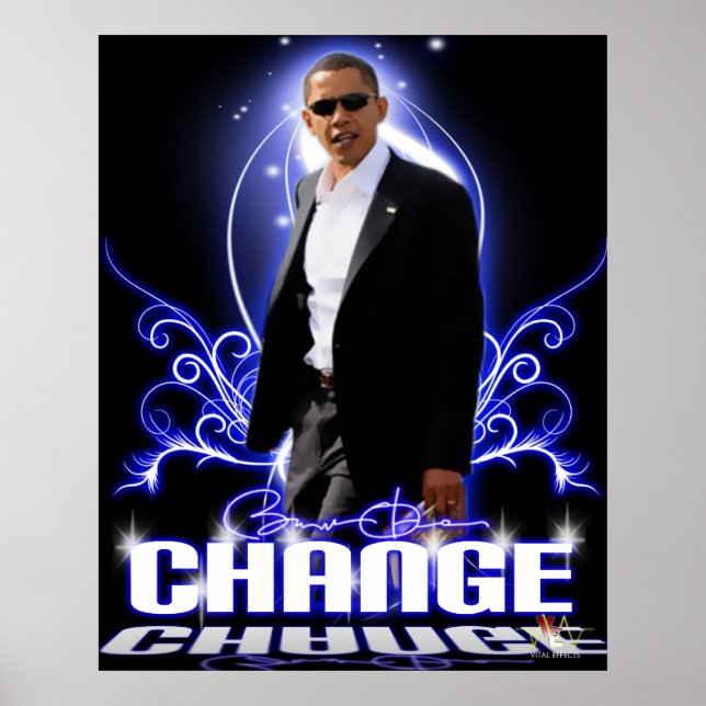 AFFICHES OBAMA CHANGE (Devant)
