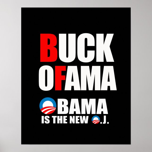 AFFICHES OBAMA EST LE NOUVEAU O.J (Devant)